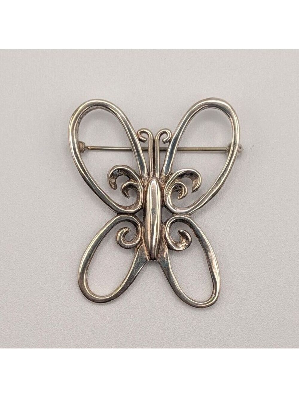Sterling Silver Butterfly Brooch Pin